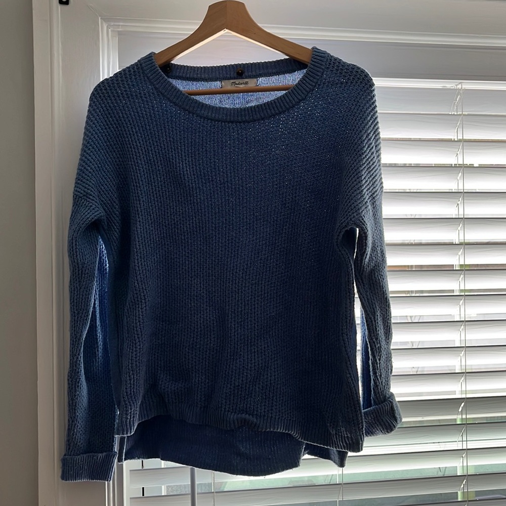 Periwinkle knit madewell sweater